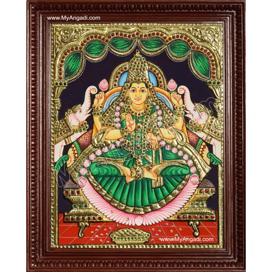 Gajalakshmi Tanjore Painting