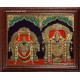 Thirupathi Venkatachalapathi & Thaayar Padmavathi Tanjore Painting