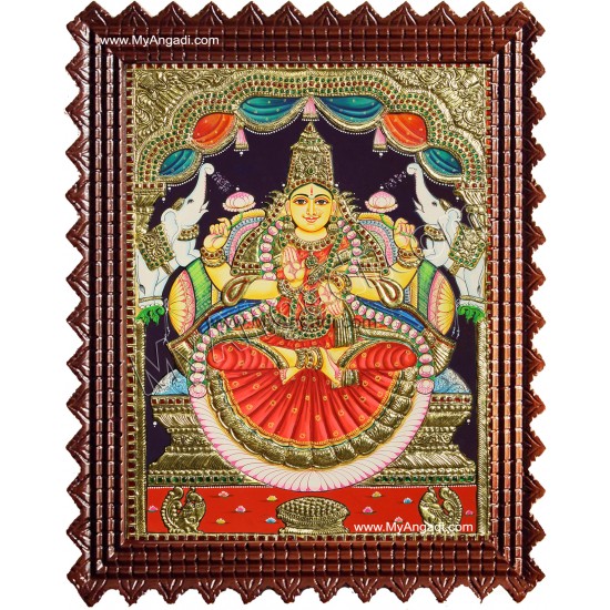 Gajalakshmi Tanjore Painting