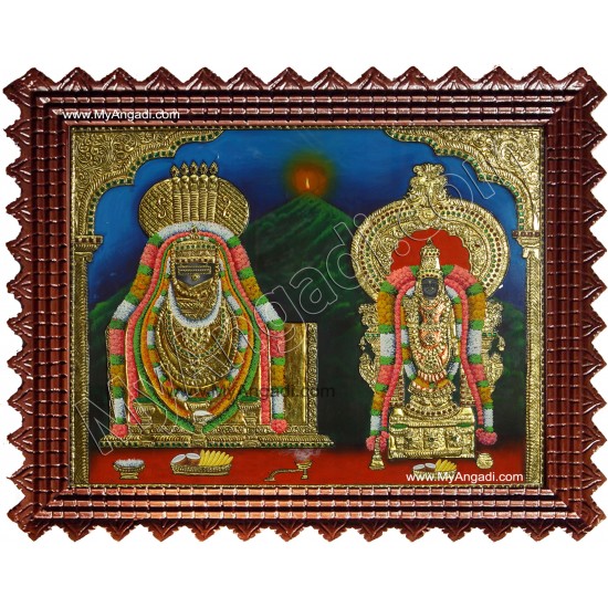 Annamalaiyaar & Unnamalaiyaar Tanjore Painting