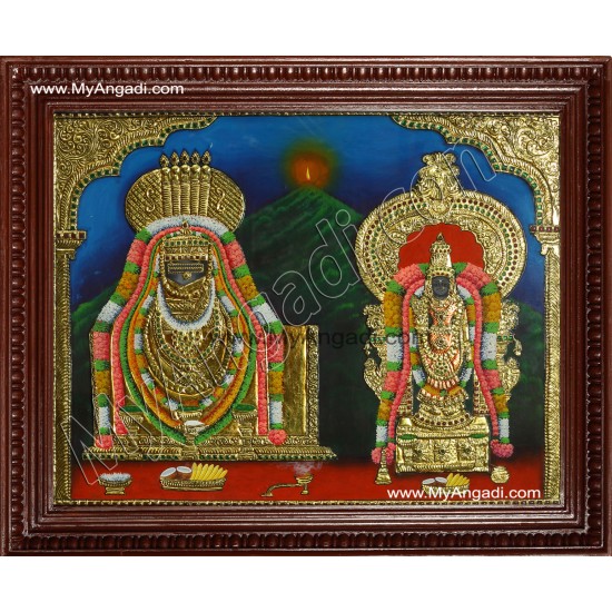 Annamalaiyaar & Unnamalaiyaar Tanjore Painting