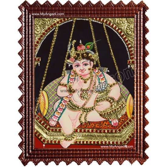 Butter Krishna Tanjore Painting