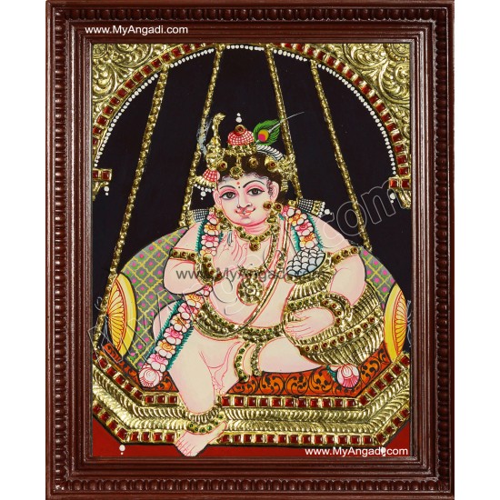 Butter Krishna Tanjore Painting