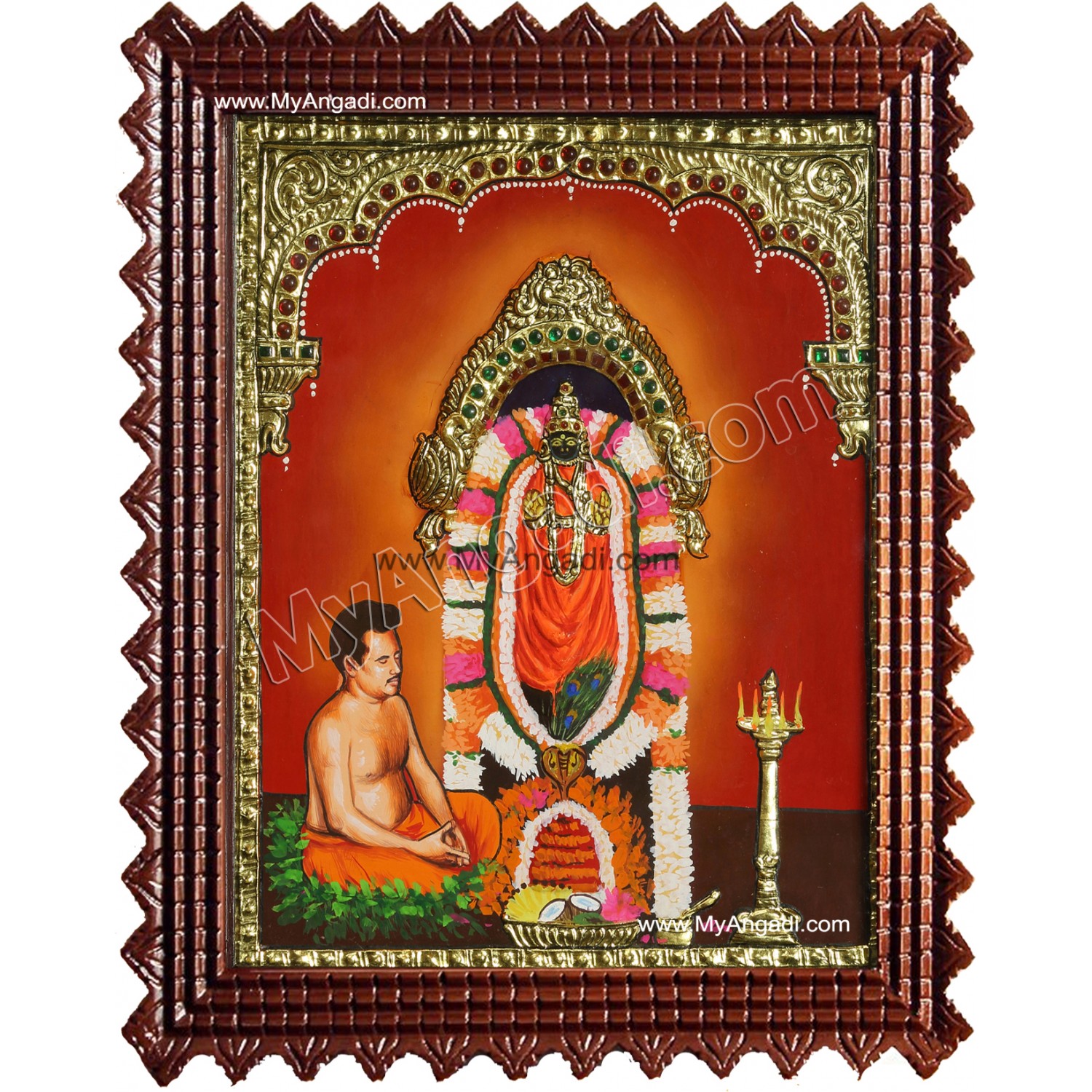 Melmaruvathur Amman Durga Tanjore Painting