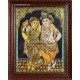 Krishna Rukmani Tanjore Painting