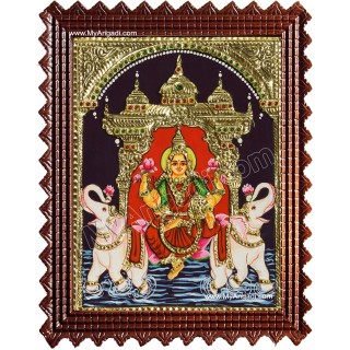 Gajalakshmi Tanjore Painting