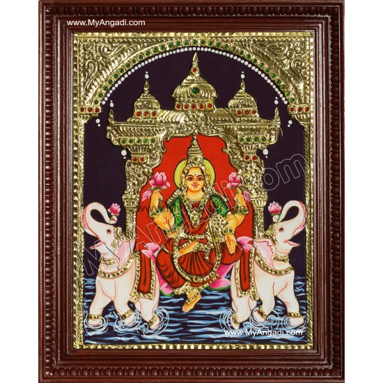 Gajalakshmi Tanjore Painting