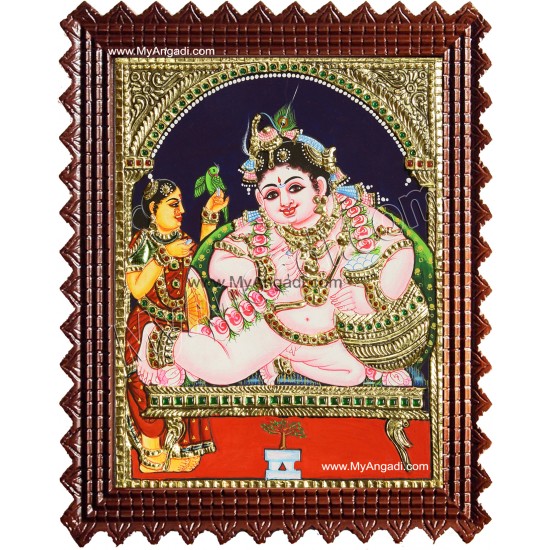 Butter Krishna Tanjore Painting Butter Krishna Tanjore Painting