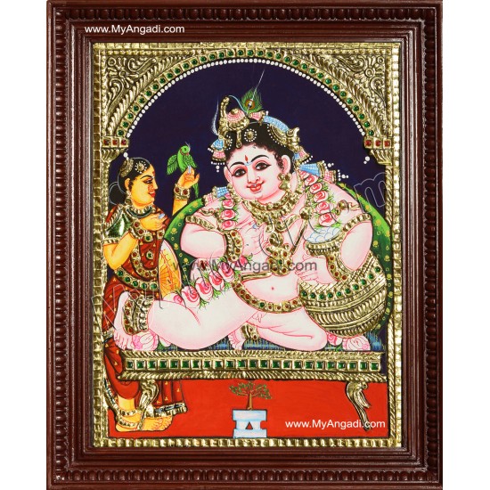 Butter Krishna Tanjore Painting Butter Krishna Tanjore Painting