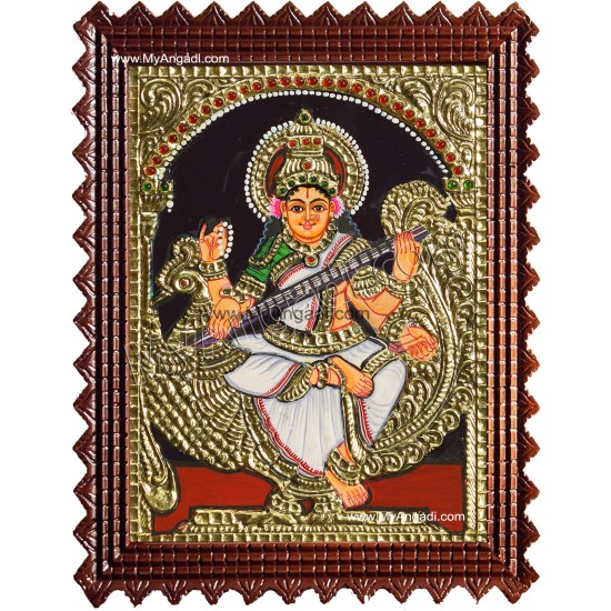 Saraswathi Tanjore Painting