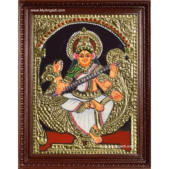 Saraswathi Tanjore Painting