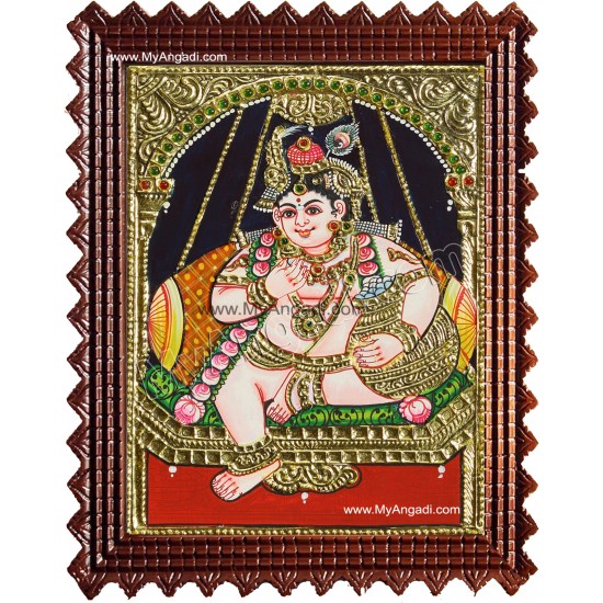 Swining Krishna Tanjore Painting