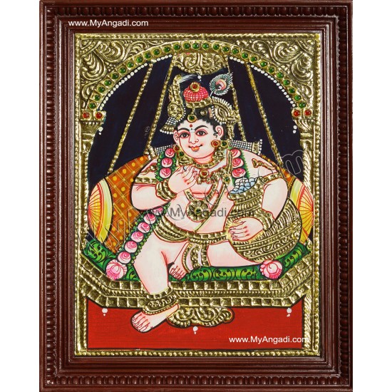 Swining Krishna Tanjore Painting Swining Krishna Tanjore Painting