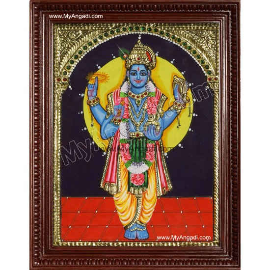 Lord Vishnu Tanjore Painting Lord Vishnu Tanjore Painting