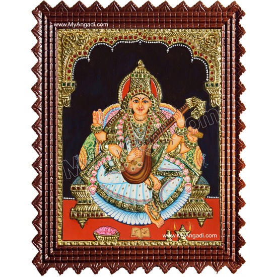 Saraswathi Tanjore Painting