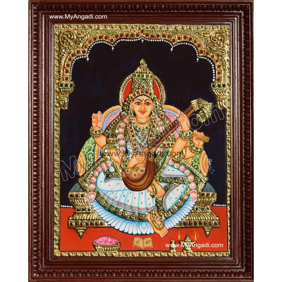 Saraswathi Tanjore Painting