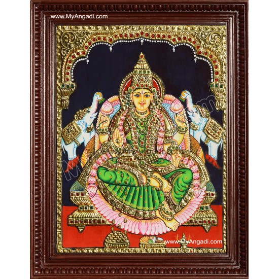 Gajalakshmi Tanjore Painting