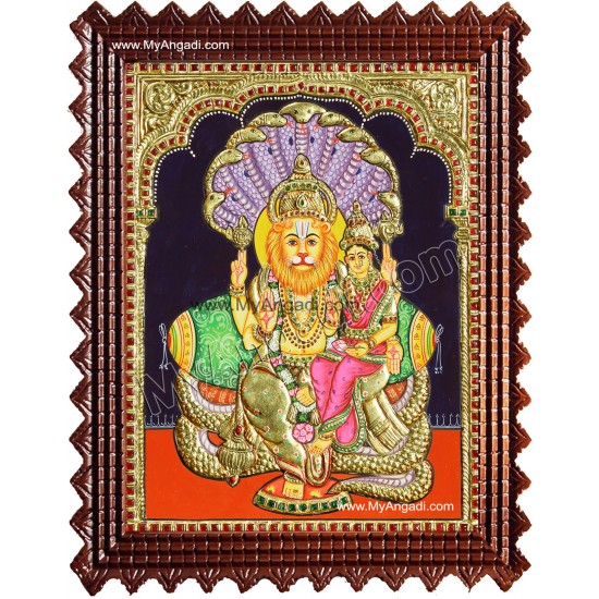 Lakshmi Narasimhar Tanjore Painting