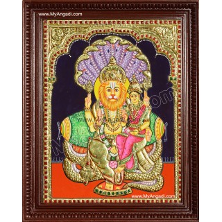 Lakshmi Narasimhar Tanjore Painting