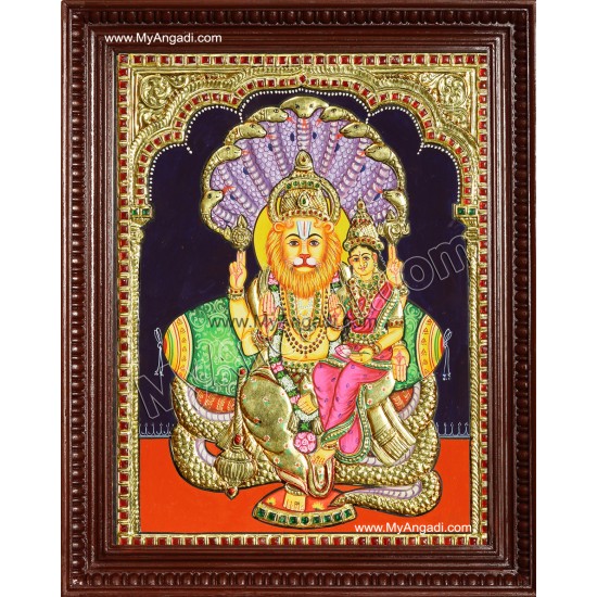 Lakshmi Narasimhar Tanjore Painting