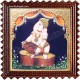 Nava Vinayakar Playing Music Tanjore Painting Nava Vinayakar Playing Music Tanjore Painting