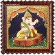 Nava Vinayakar Playing Music Tanjore Painting Nava Vinayakar Playing Music Tanjore Painting