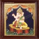 Nava Vinayakar Playing Music Tanjore Painting Nava Vinayakar Playing Music Tanjore Painting