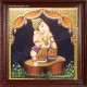 Nava Vinayakar Playing Music Tanjore Painting