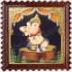 Nava Vinayakar Playing Music Tanjore Painting Nava Vinayakar Playing Music Tanjore Painting