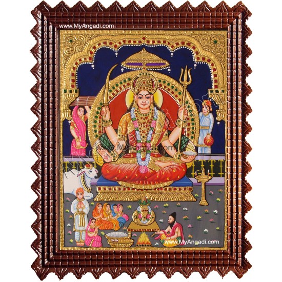 Santhoshi Matha Tanjore Painting Santhoshi Matha Tanjore Painting