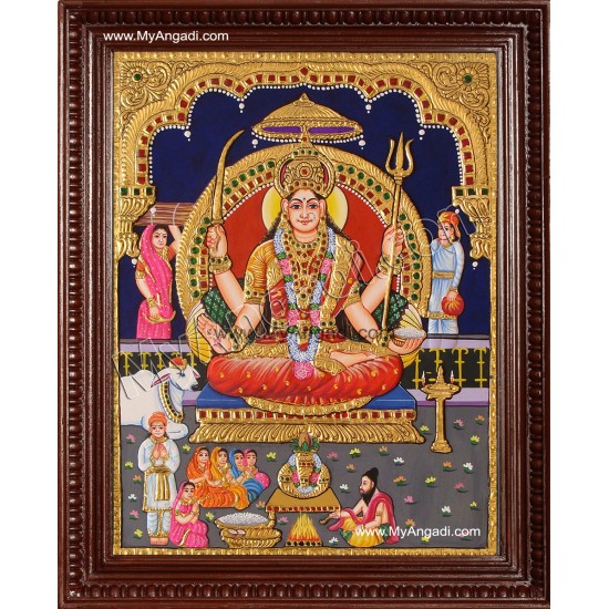 Santhoshi Matha Tanjore Painting Santhoshi Matha Tanjore Painting