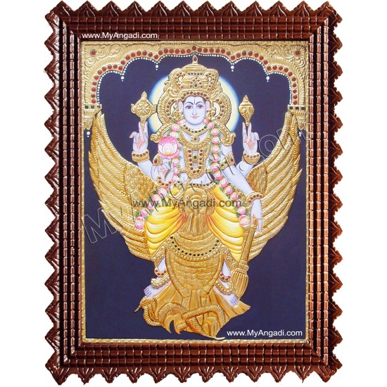 Garudan Vishnu Tanjore Painting