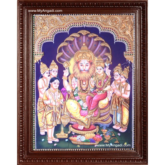 Lakshmi Narasimhar Tanjore Painting