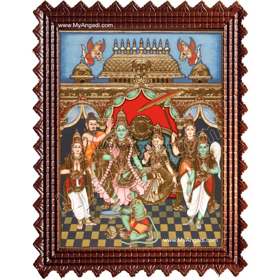 Ramar Pattabishekam Tanjore Painting Ramar Pattabishekam Tanjore Painting