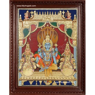 Vaikundanathan Tanjore Painting, Vishnu