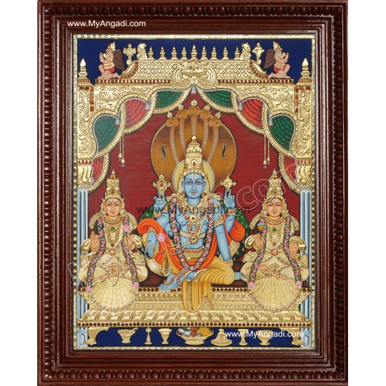 Vaikundanathan Tanjore Painting, Vishnu