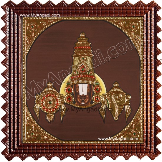 Face Venkateswaran Tanjore Painting Face Venkateswaran Tanjore Painting