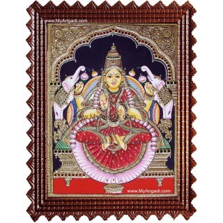 Gaja Lakshmi Tanjore Painting
