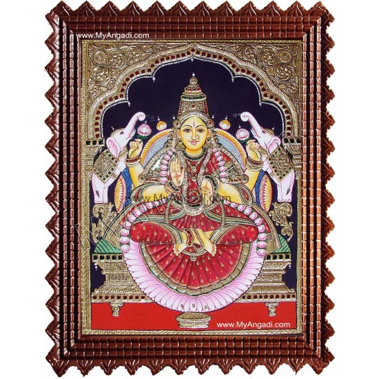 Gaja Lakshmi Tanjore Painting