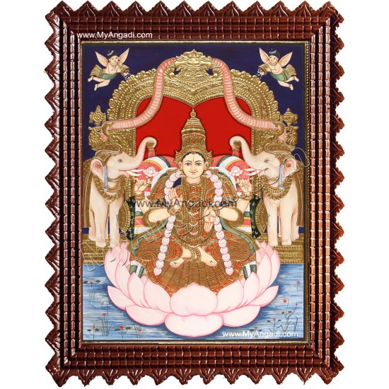 Gaja Lakshmi Tanjore Painting