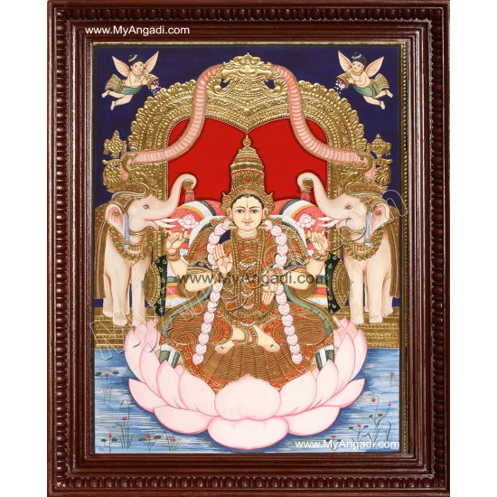 Gaja Lakshmi Tanjore Painting