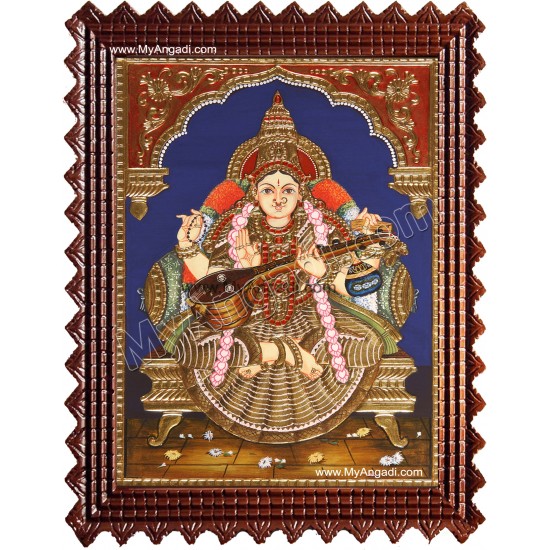 Saraswathi Tanjore Painting Saraswathi Tanjore Painting