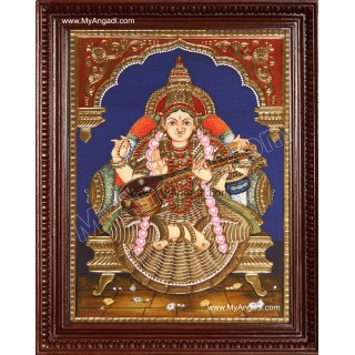 Saraswathi Tanjore Painting