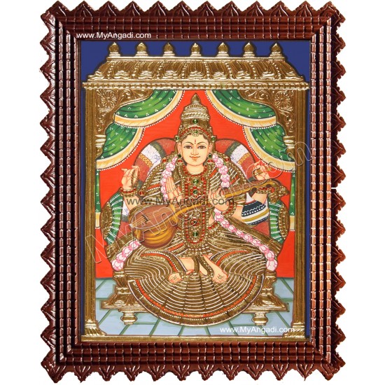 Saraswathi Tanjore Painting