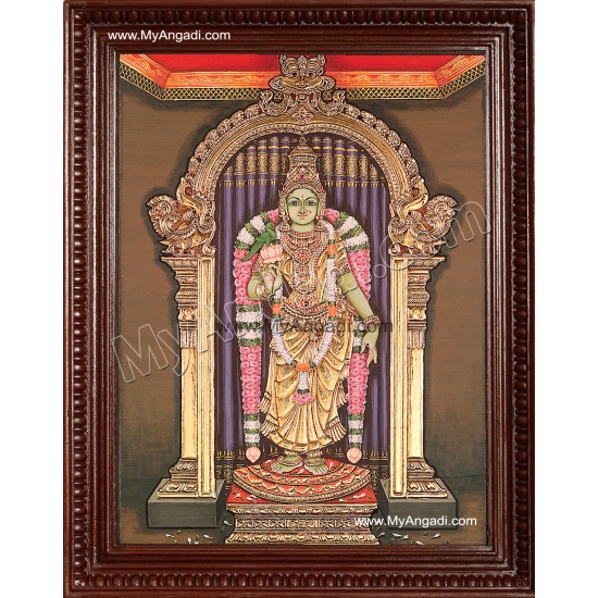 Madurai Meenatchi Amman Tanjore Painting