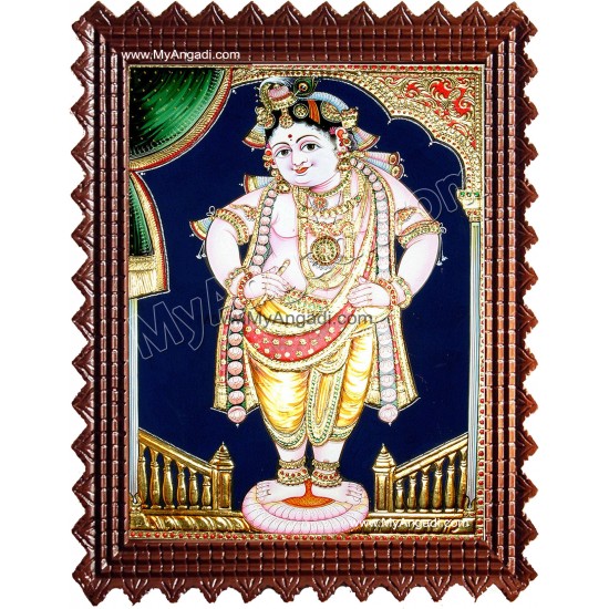 Vittobha Krishna Tanjore Painting Vittobha Krishna Tanjore Painting
