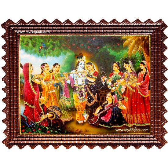 Radha Krishna with Gobiyar Tanjore Painting