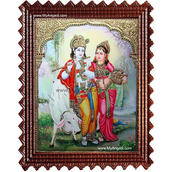 Radha Krishna Tanjore Painting