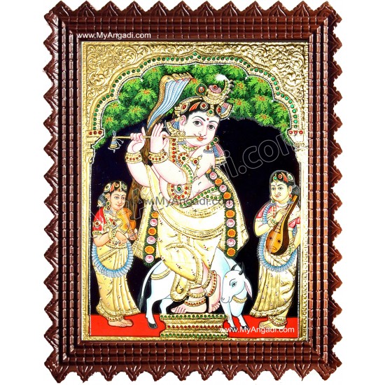 Vittobha Krishna Tanjore Painting Vittobha Krishna Tanjore Painting