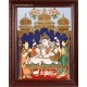 Krishna with Bama and Rukmani Tanjore Painting